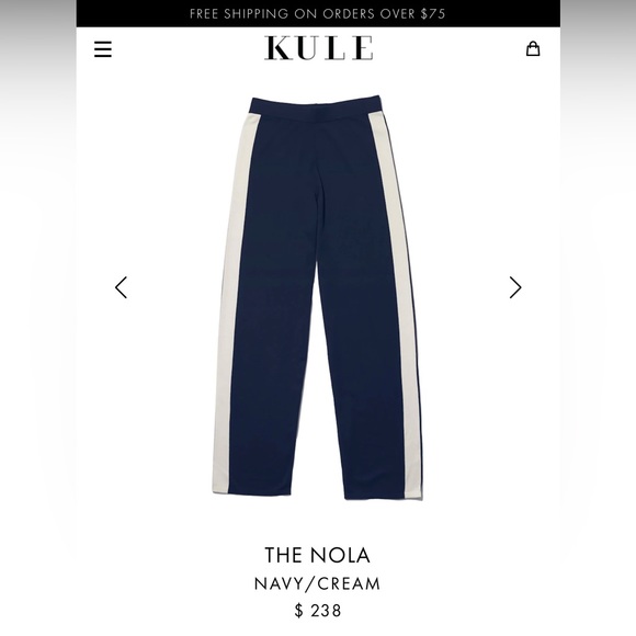 KULE Pants - NWT Kule Nola knit sweat pant, navy, size small